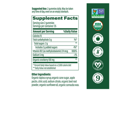 B12 Energy Gummies (Cranberry)